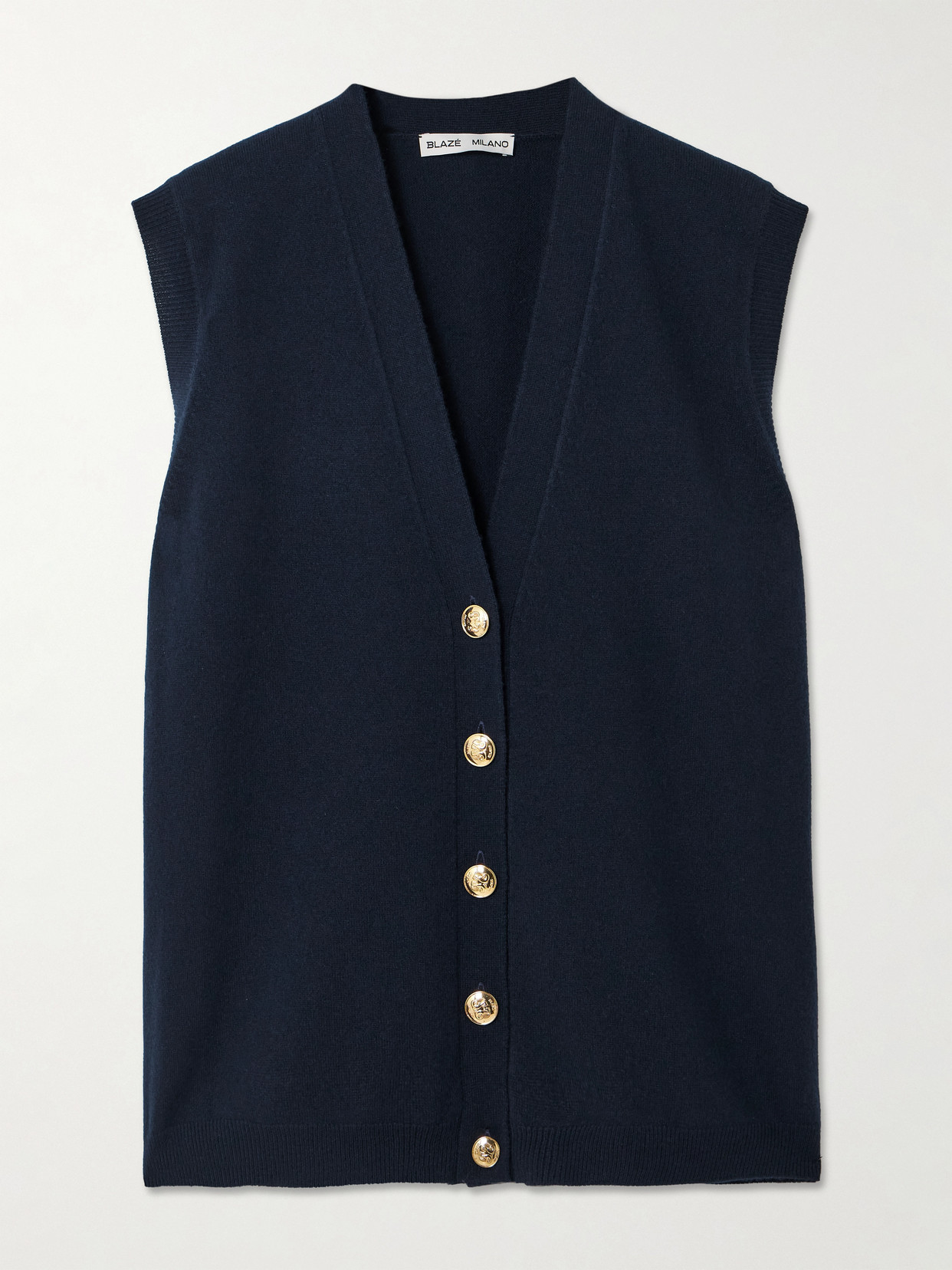 Blazé Milano Highland Wool And Cashmere-blend Vest In Blue