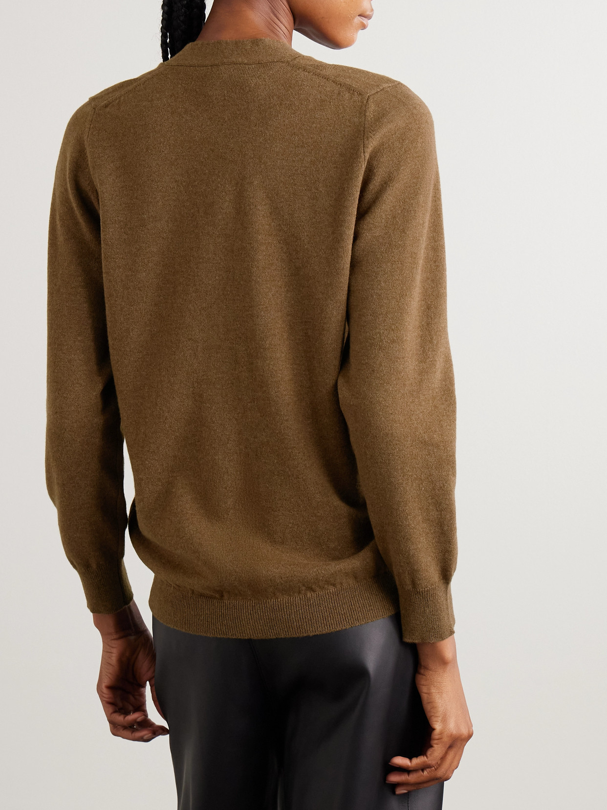 Blazé Milano Highland Wool And Cashmere-blend Cardigan In Brown