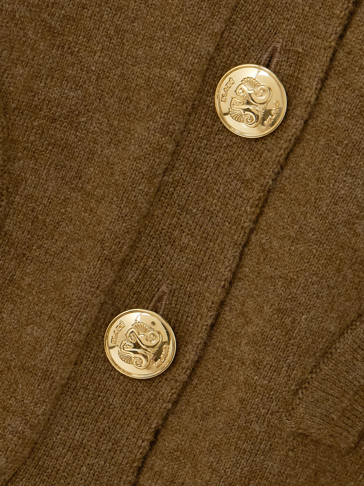 Blazé Milano Highland Wool And Cashmere-blend Cardigan In Brown