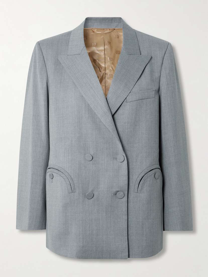 Blazé Milano Everynight Double-breasted Wool-twill Blazer