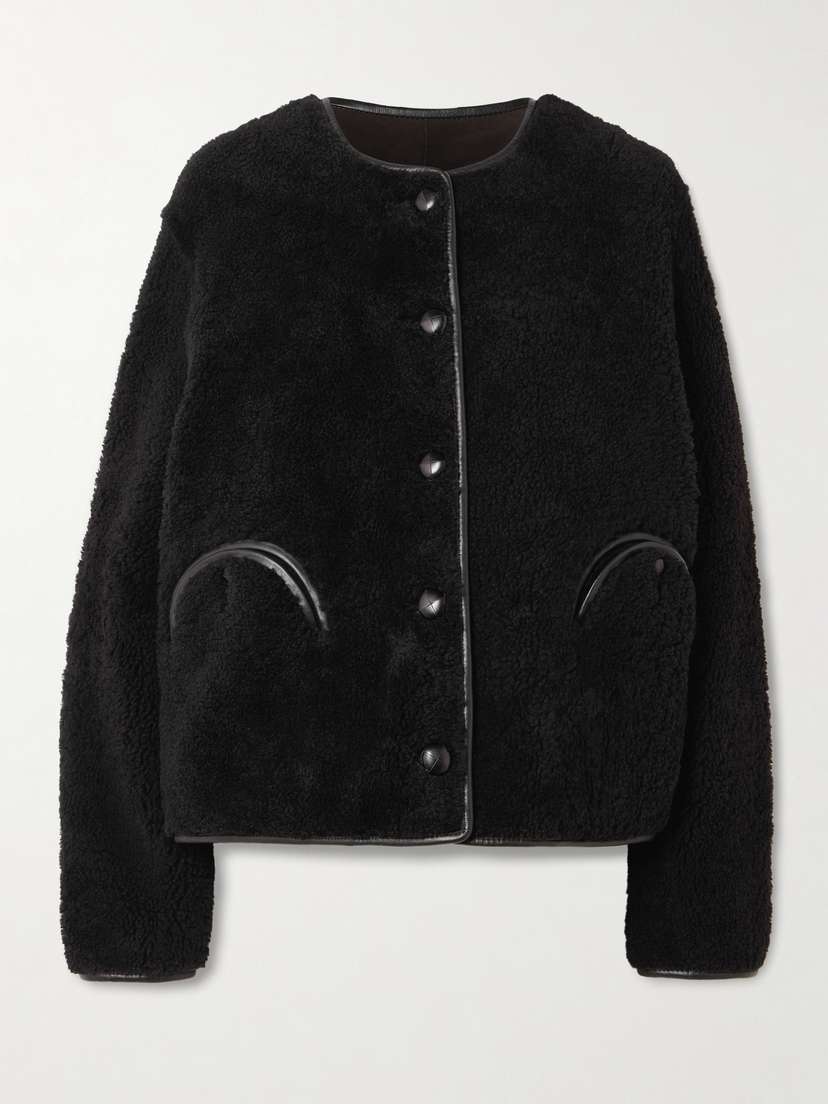 Blazé Milano Gliss Reversible Leather-trimmed Shearling Jacket