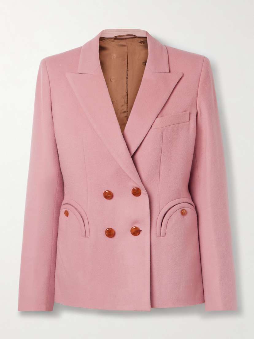 Blazé Milano Charmer Double-breasted Wool And Cashmere-blend Felt Blazer