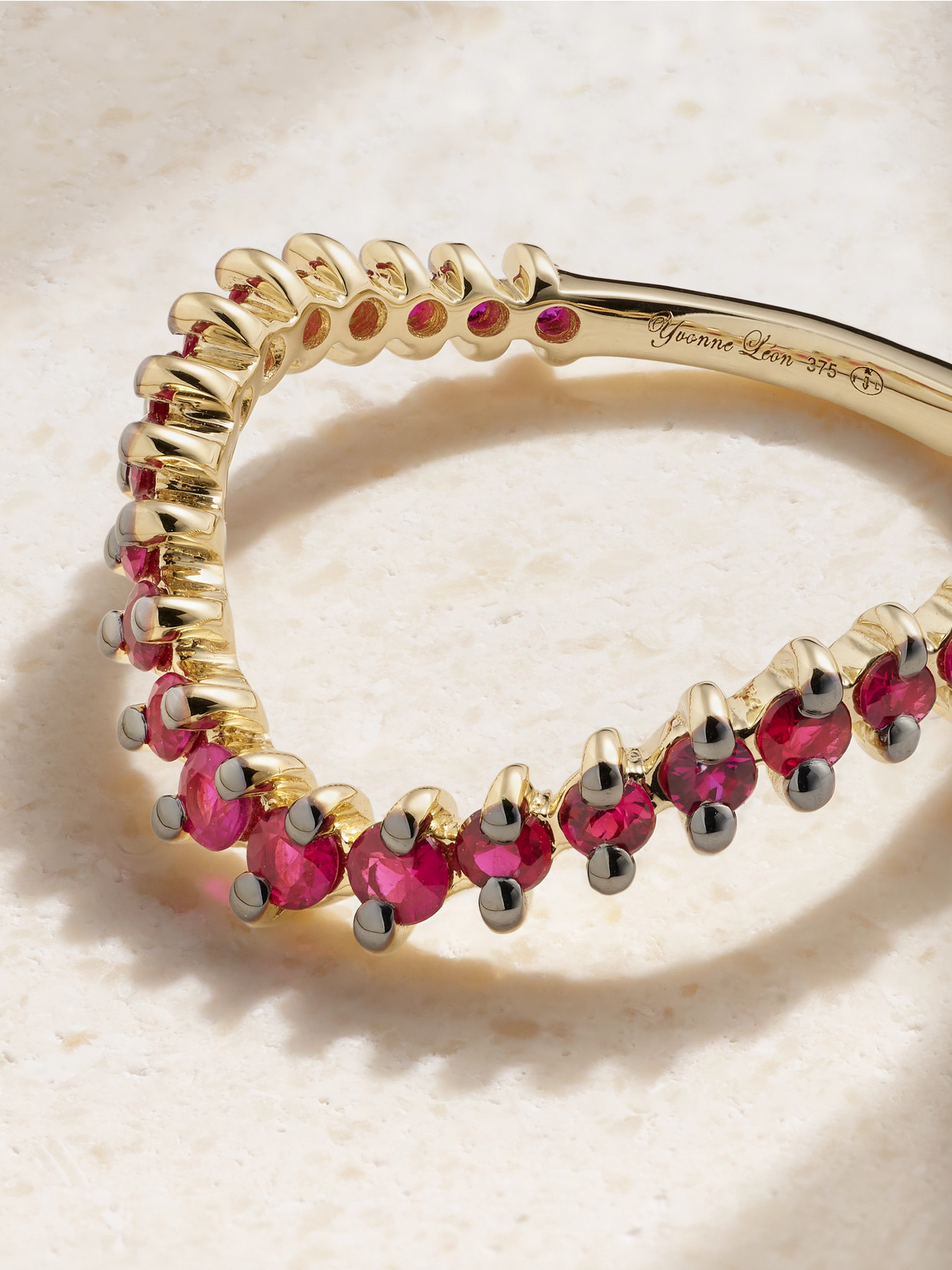Yvonne Léon Alliance 9-karat Gold Ruby Ring In Pink
