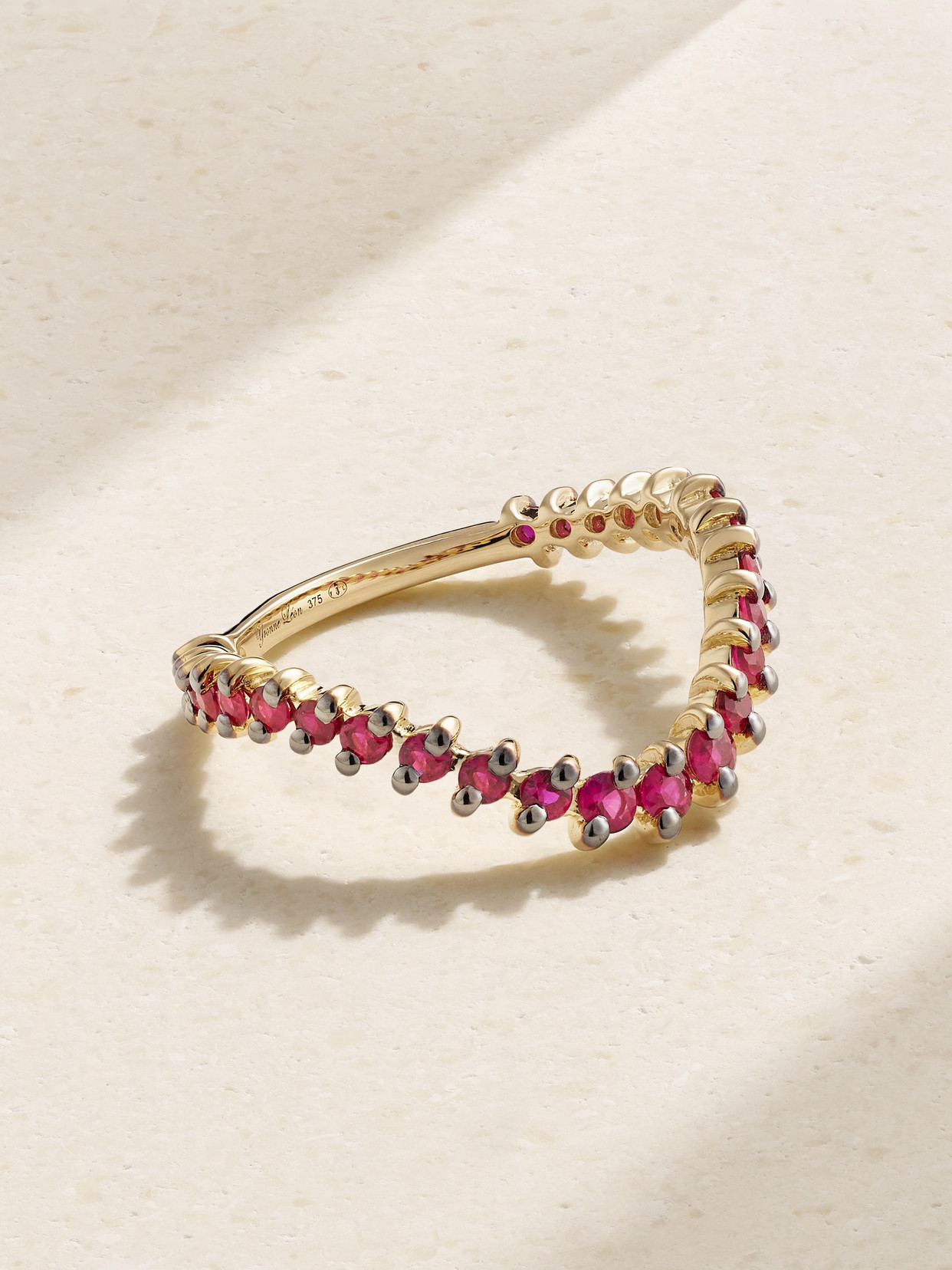 Yvonne Léon Alliance 9-karat Gold Ruby Ring In Pink