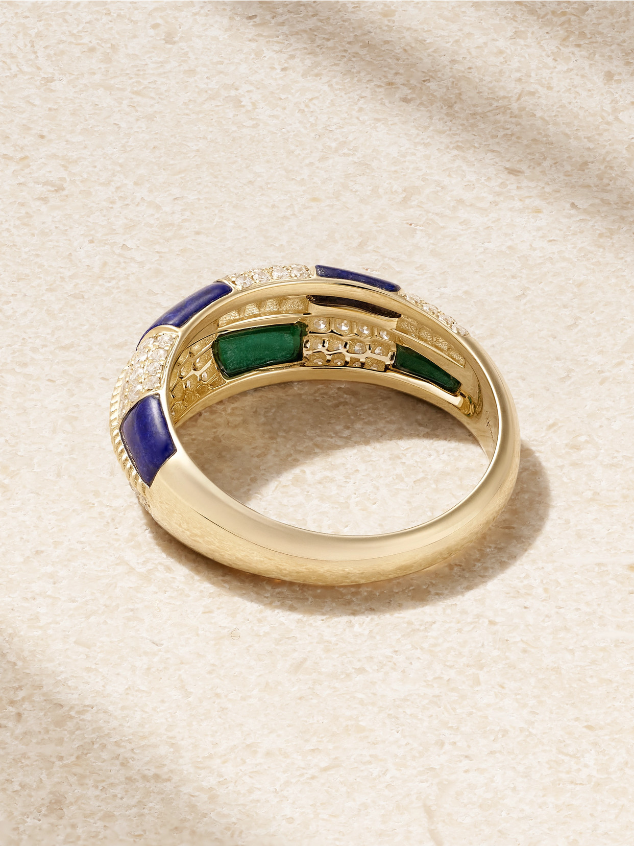 Yvonne Léon Alliance 9-karat Gold Multi-stone Ring