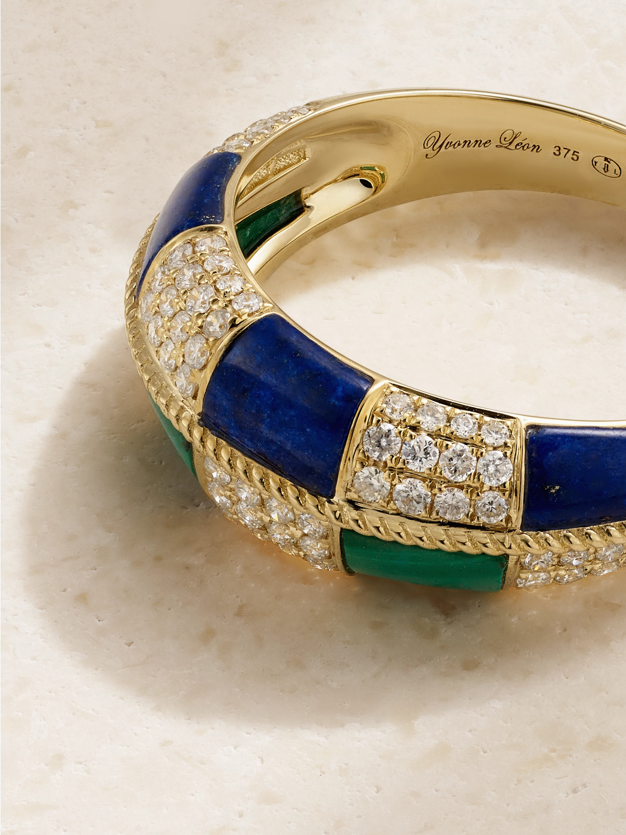 Yvonne Léon Alliance 9-karat Gold Multi-stone Ring