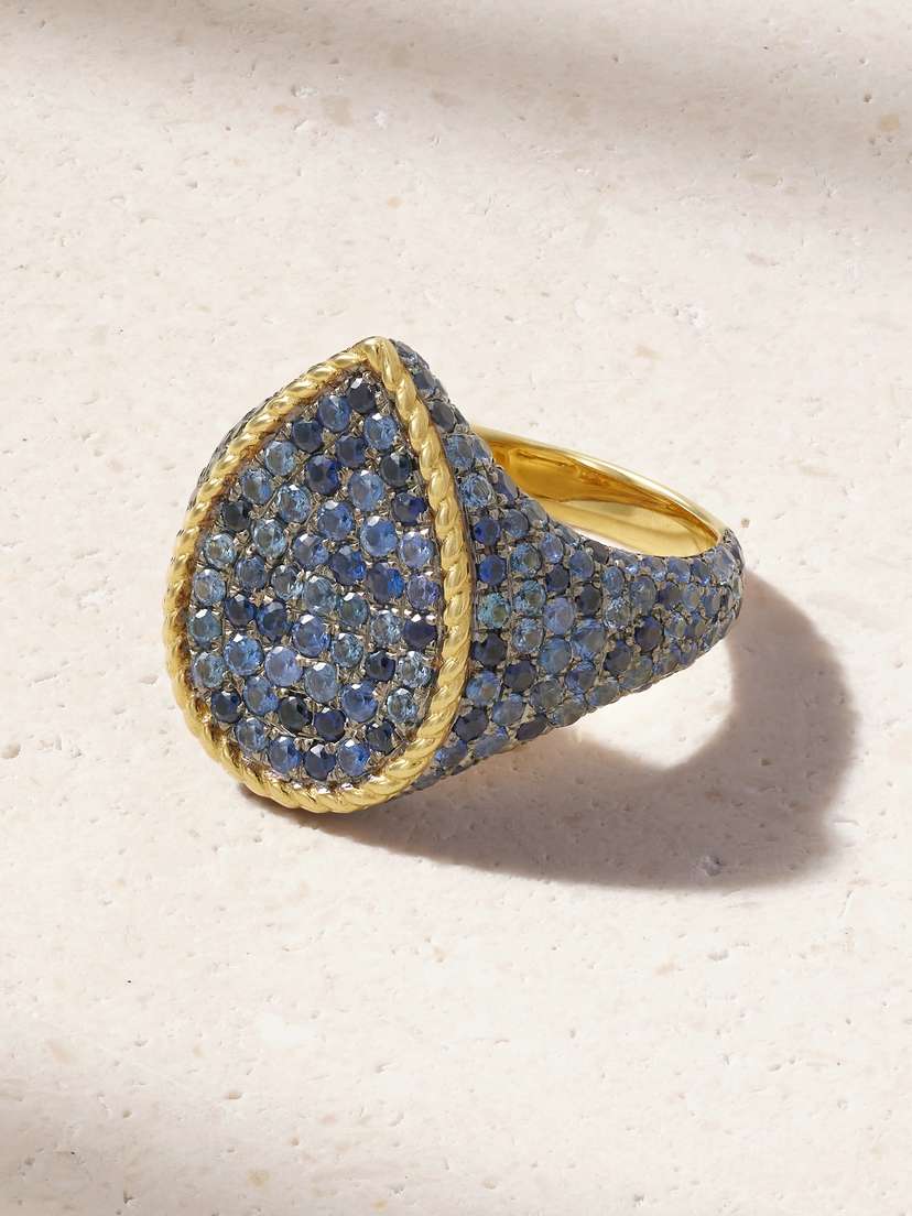 Yvonne Léon Poire 9-karat Gold Sapphire Ring