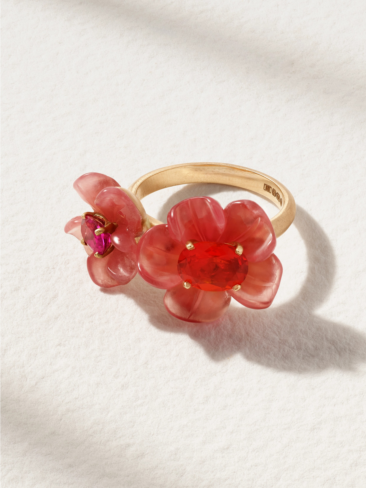 Irene Neuwirth Tropical Flower Duet 18-karat Rose Gold Multi-stone Ring
