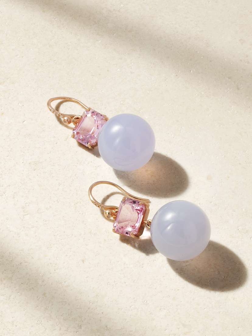 Irene Neuwirth Gumball 18-karat Rose Gold Multi-stone Earrings