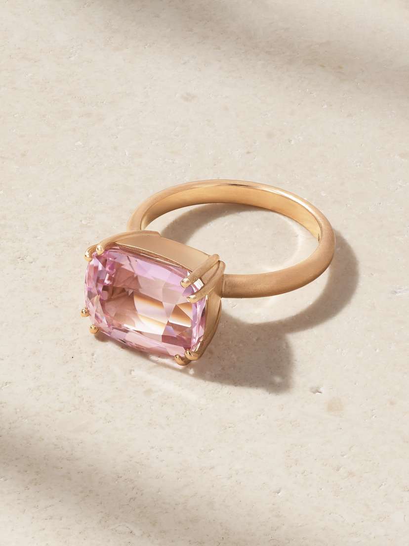 Irene Neuwirth Gemmy Gem 18-karat Rose Gold Kunzite Ring