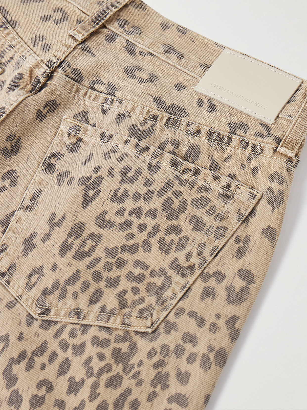 Citizen Of Humanity Miro Leopard-print Barrel-leg Jeans