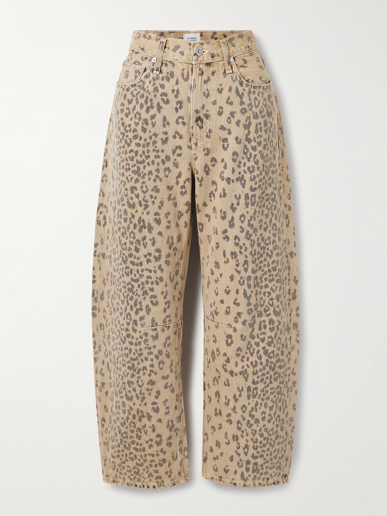 Citizens Of Humanity Miro Leopard-print Barrel-leg Jeans