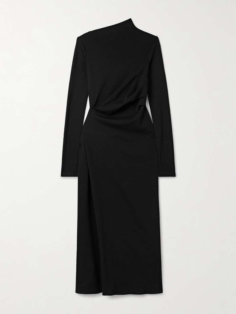 Sportmax Edile Draped Jersey Maxi Dress