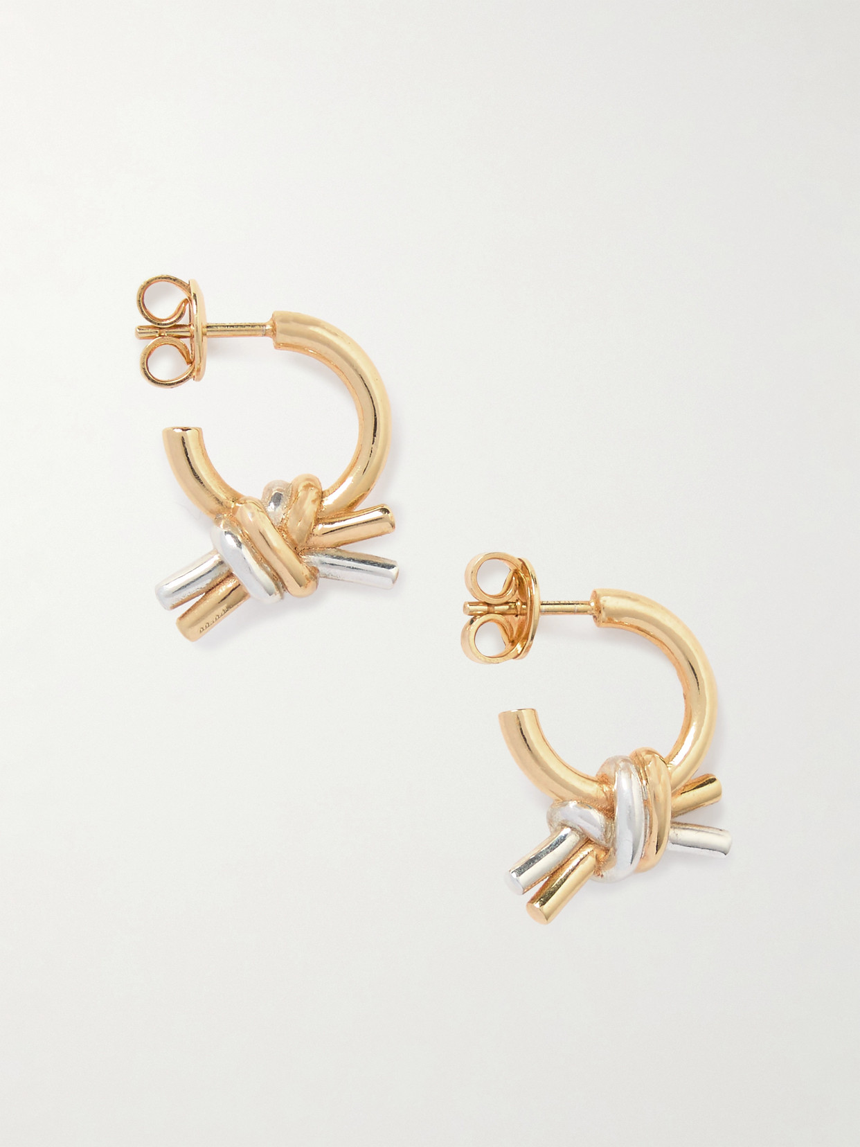 Bottega Veneta Gold-plated And Silver Earrings