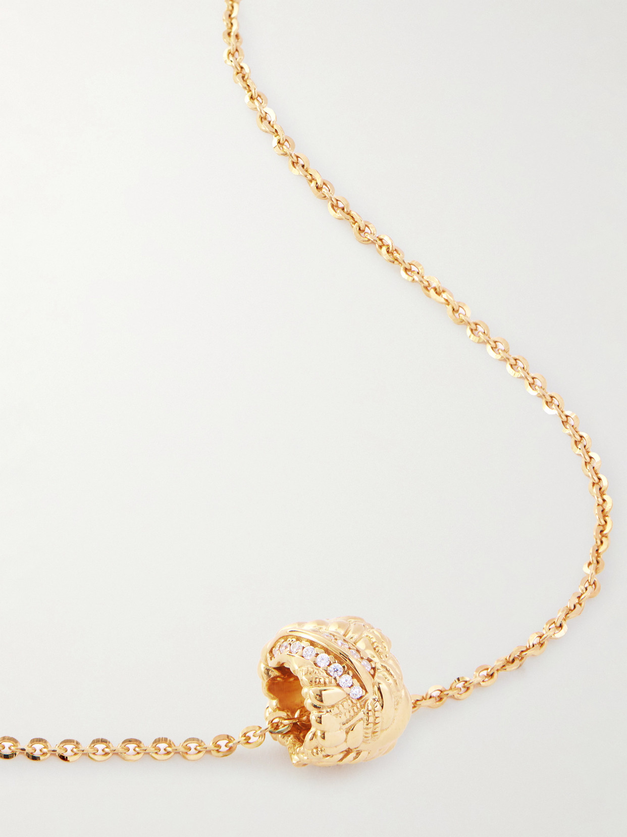 Bottega Veneta Gold-plated Crystal Necklace
