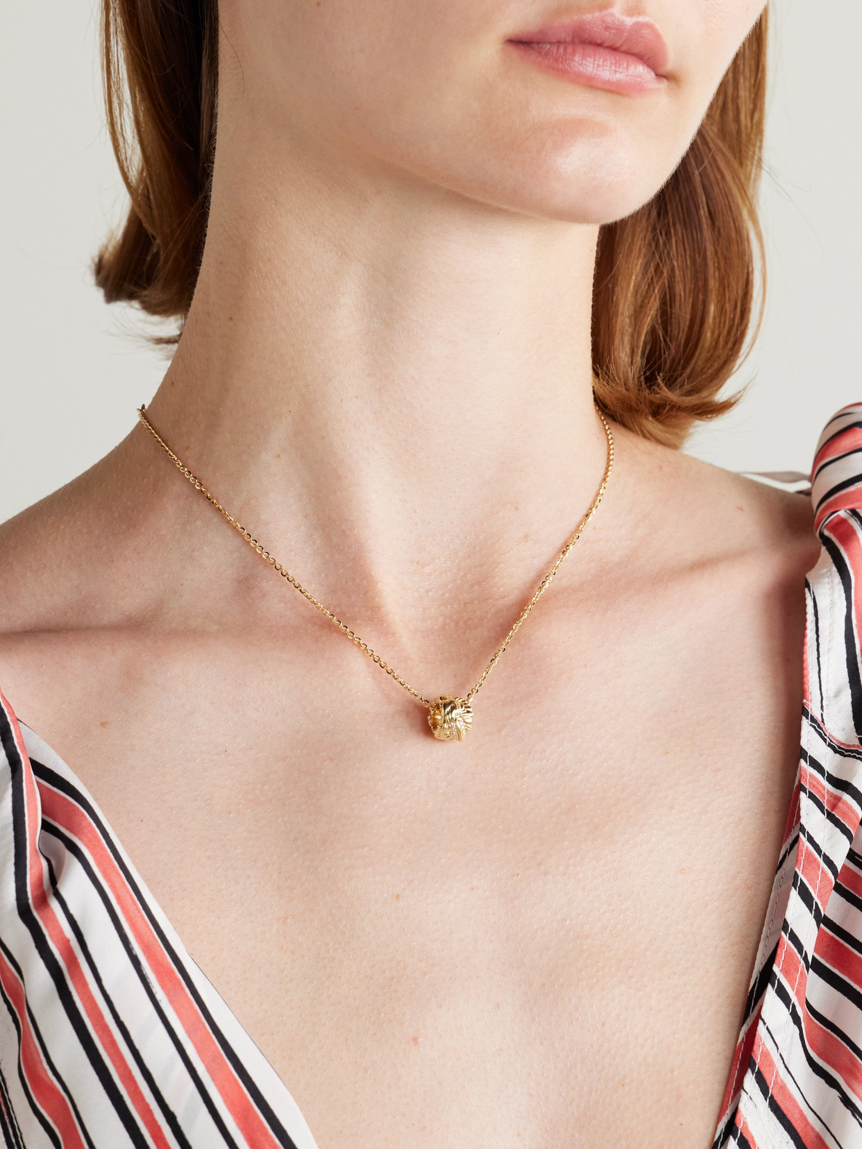 Bottega Veneta Gold-plated Crystal Necklace