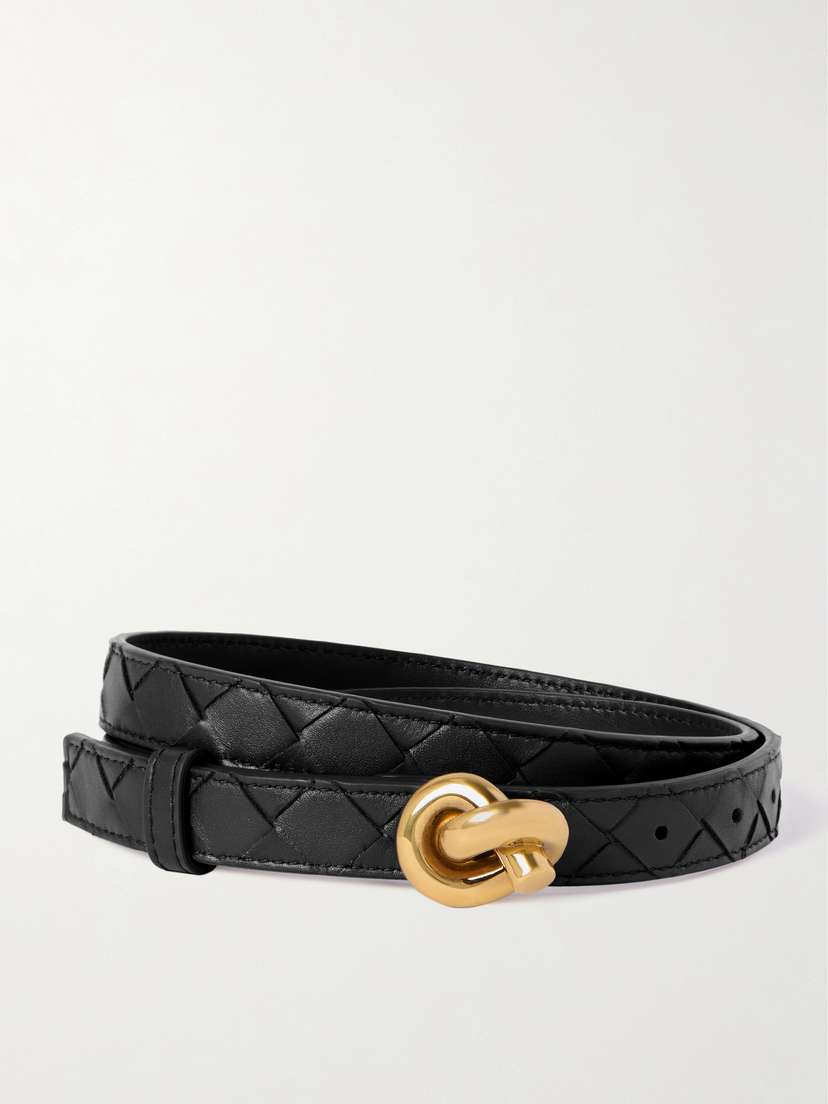 Bottega Veneta Knot Intrecciato Leather Belt