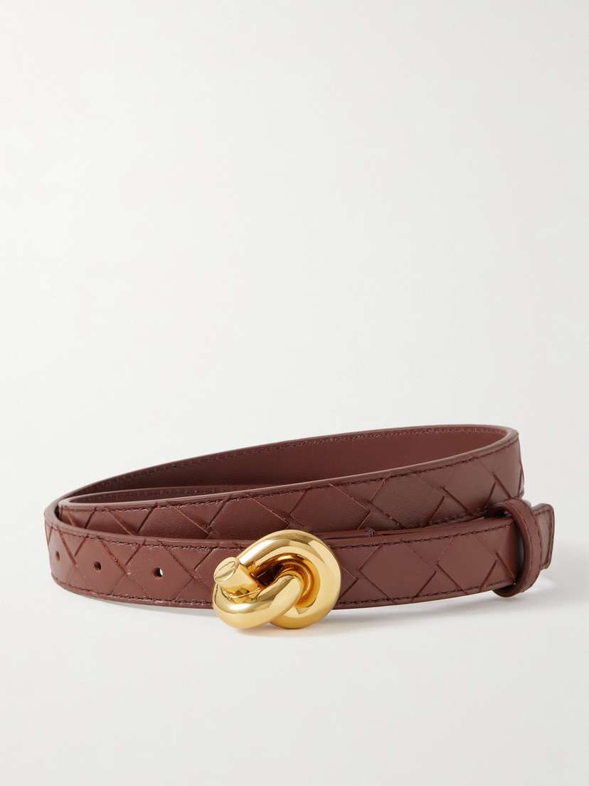 Bottega Veneta Knot Intrecciato Leather Belt