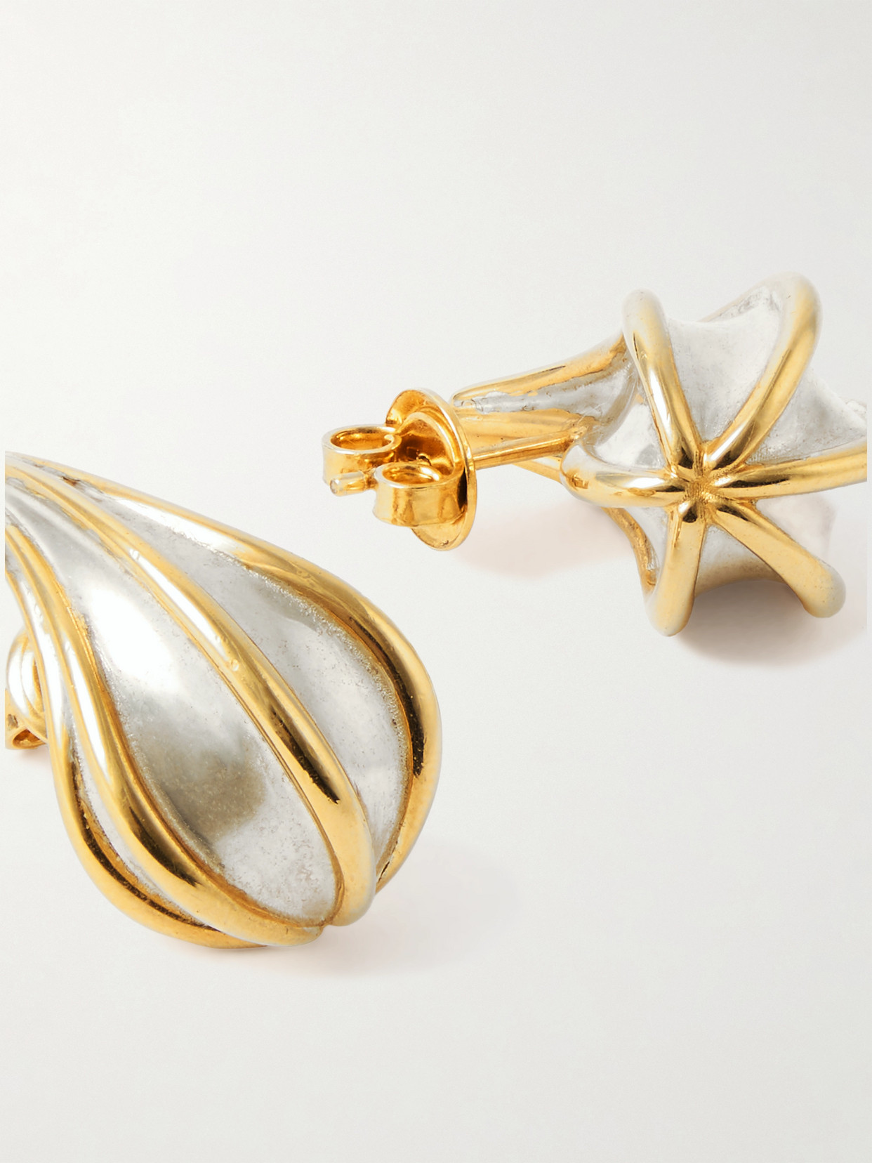 Bottega Veneta Gold-plated And Silver Earrings