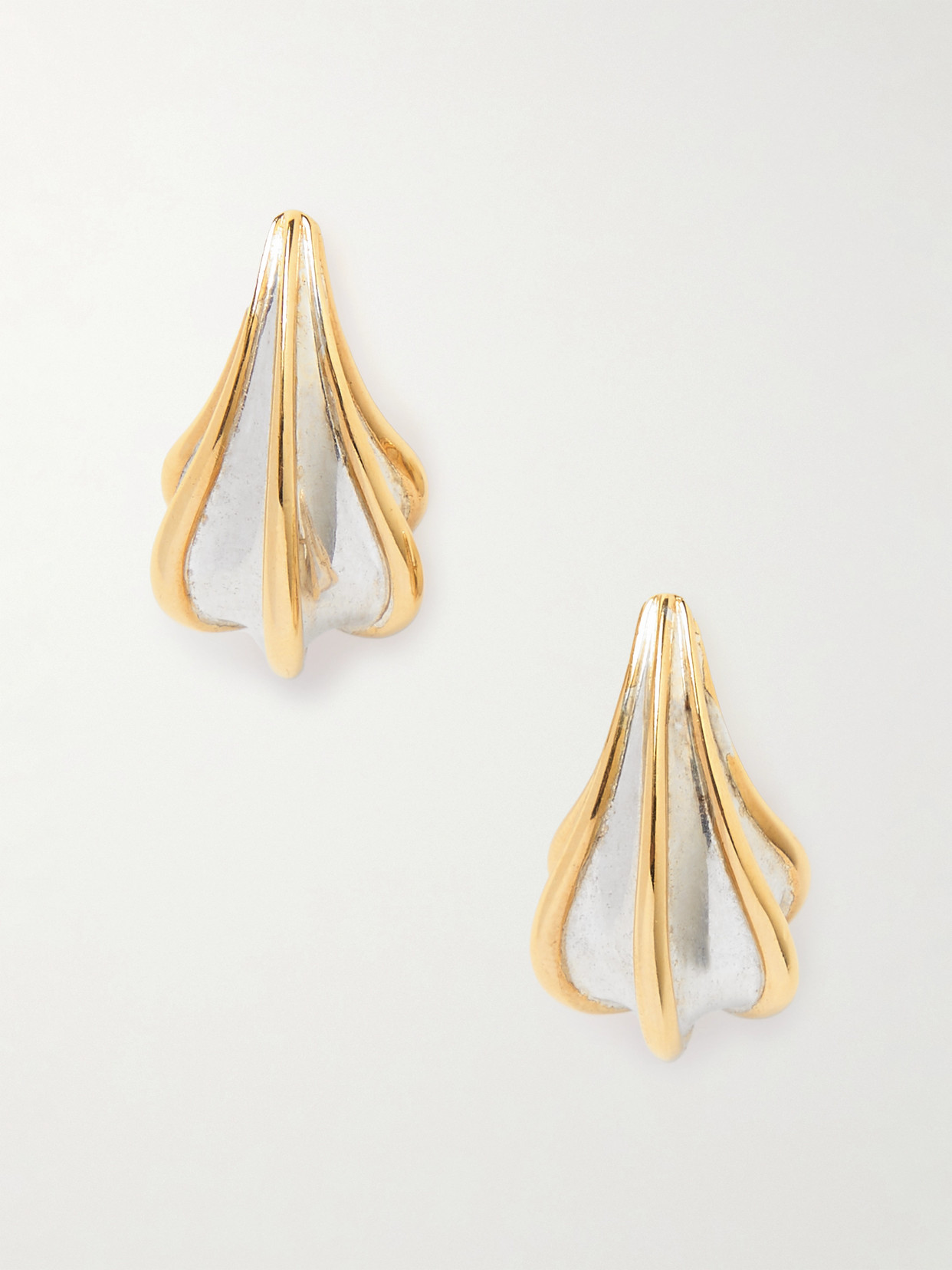 Bottega Veneta Gold-plated And Silver Earrings