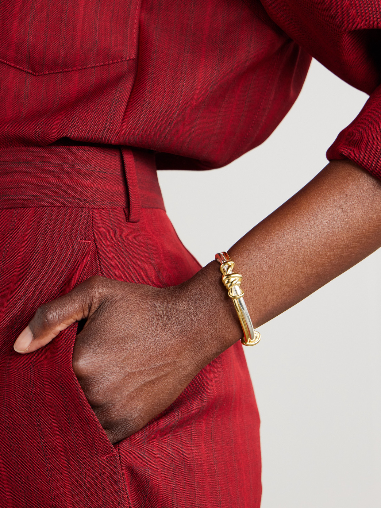 Bottega Veneta Gold And Silver-tone Bracelet