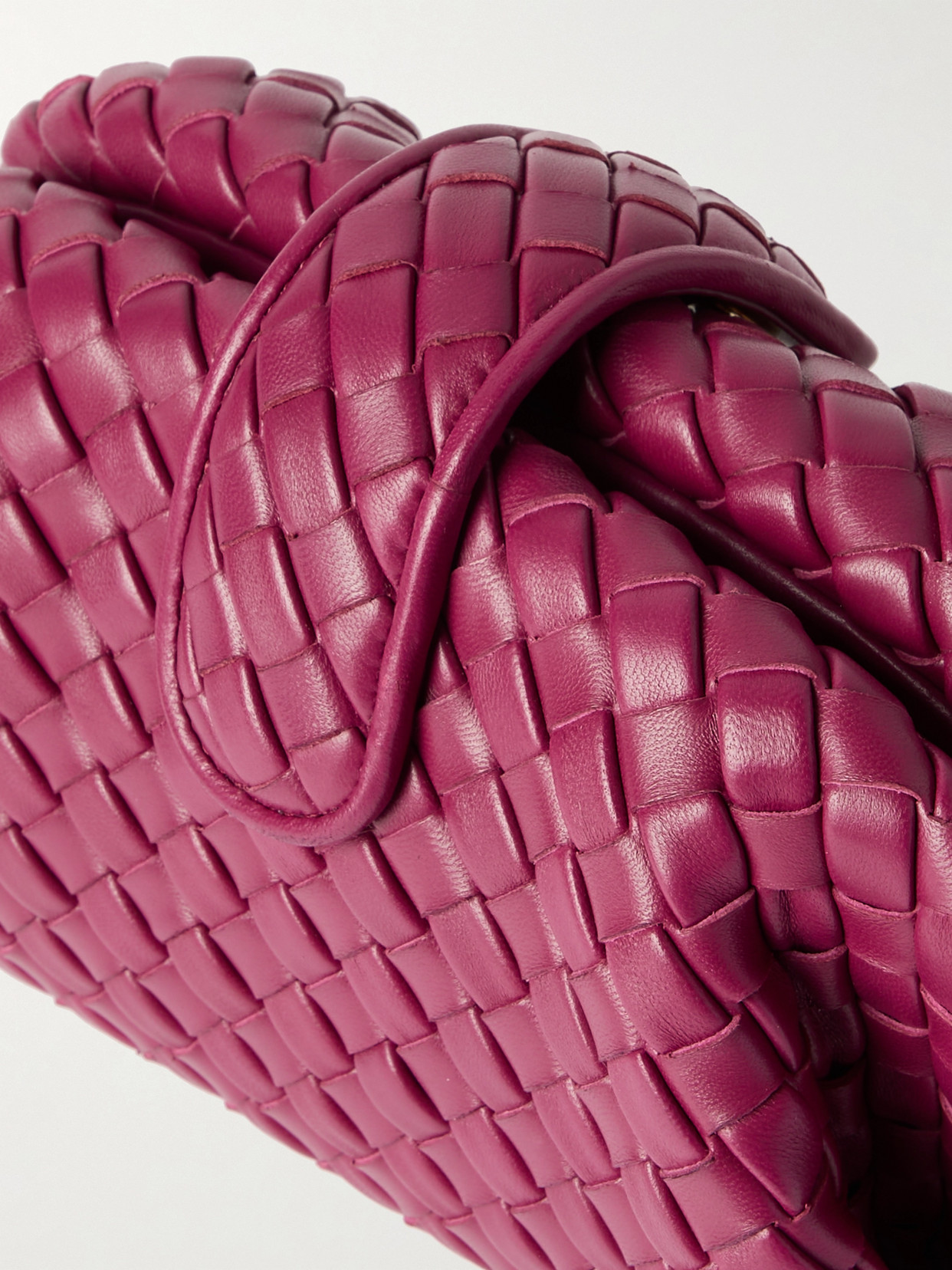 Bottega Veneta Lauren 1980 Small Intrecciato Leather Clutch