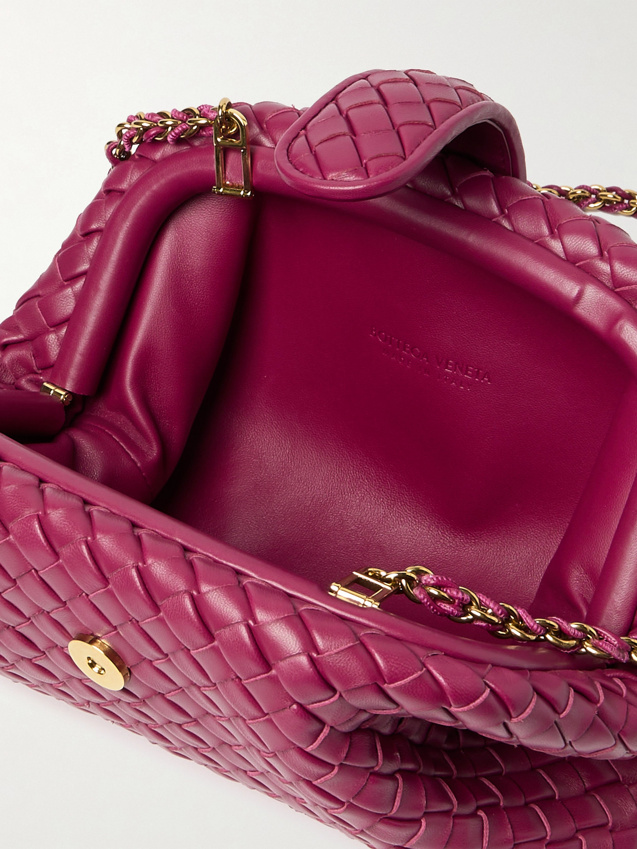 Bottega Veneta Lauren 1980 Small Intrecciato Leather Clutch