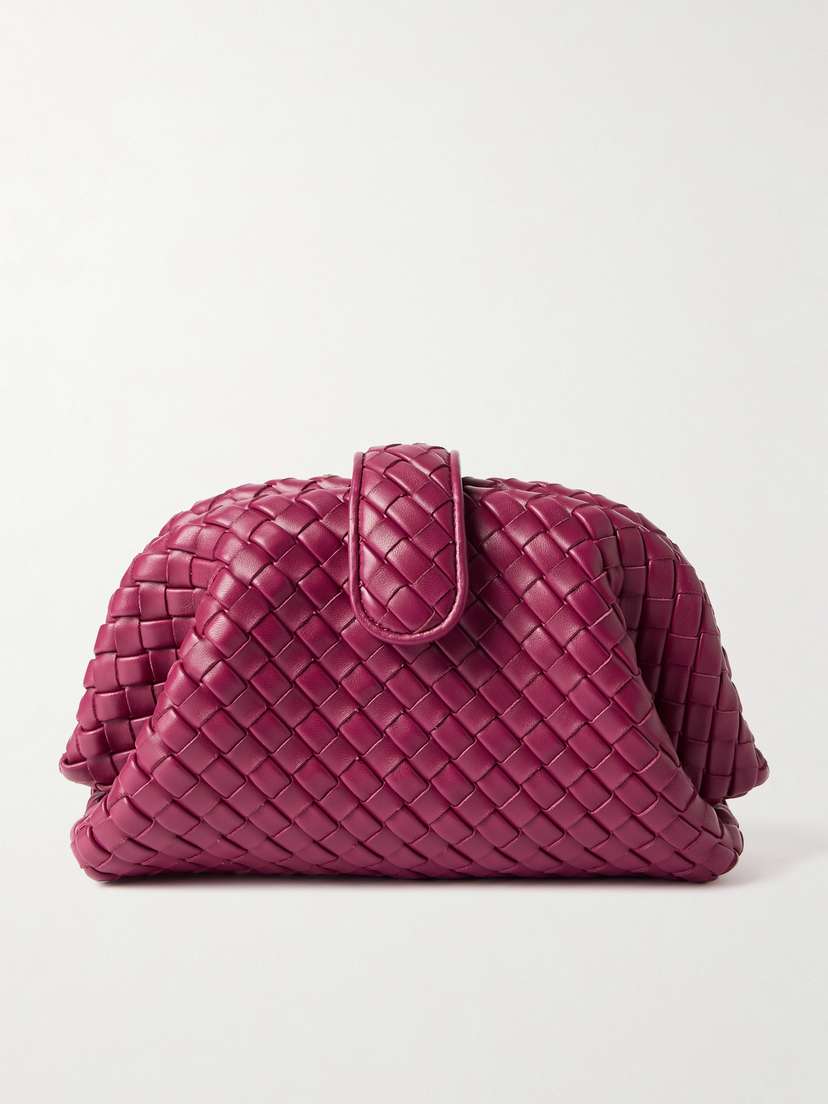 Bottega Veneta Lauren 1980 Small Intrecciato Leather Clutch