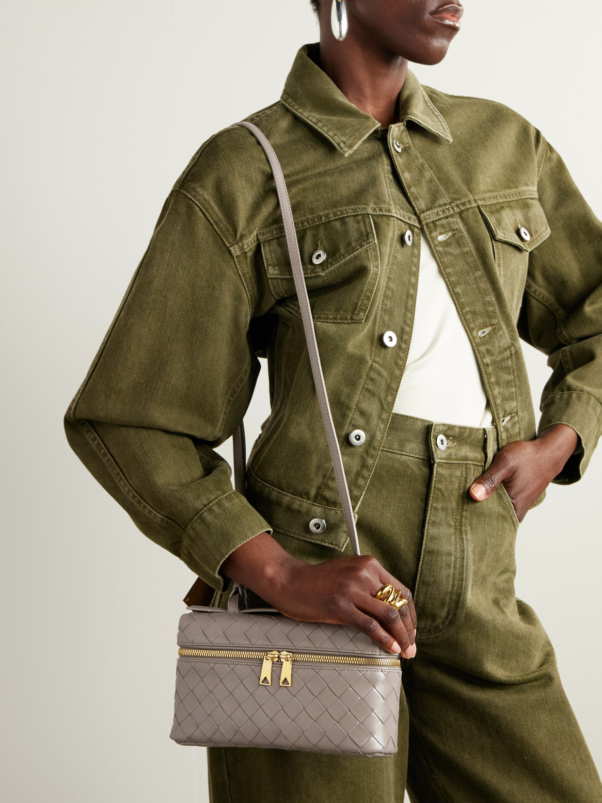 Bottega Veneta Bang Bang Vanity Mini Intrecciato Leather Tote