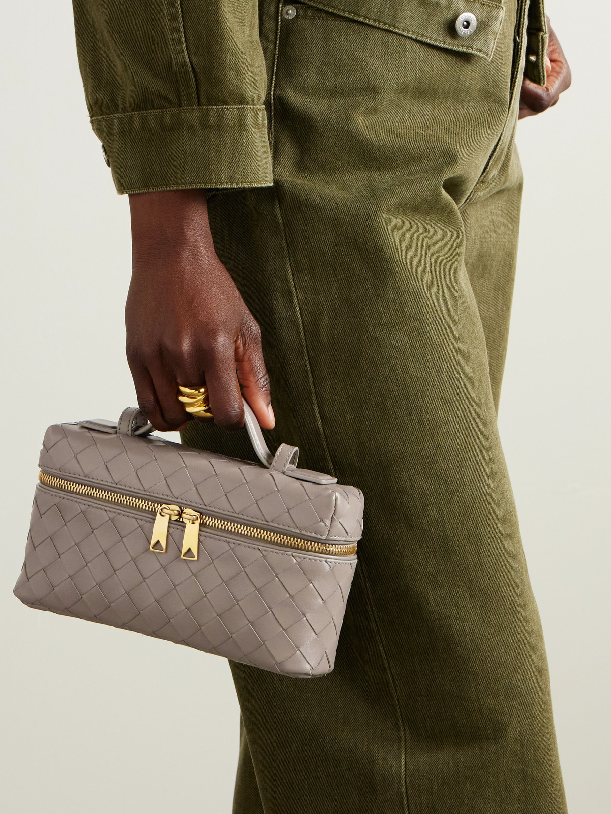Bottega Veneta Bang Bang Vanity Mini Intrecciato Leather Tote
