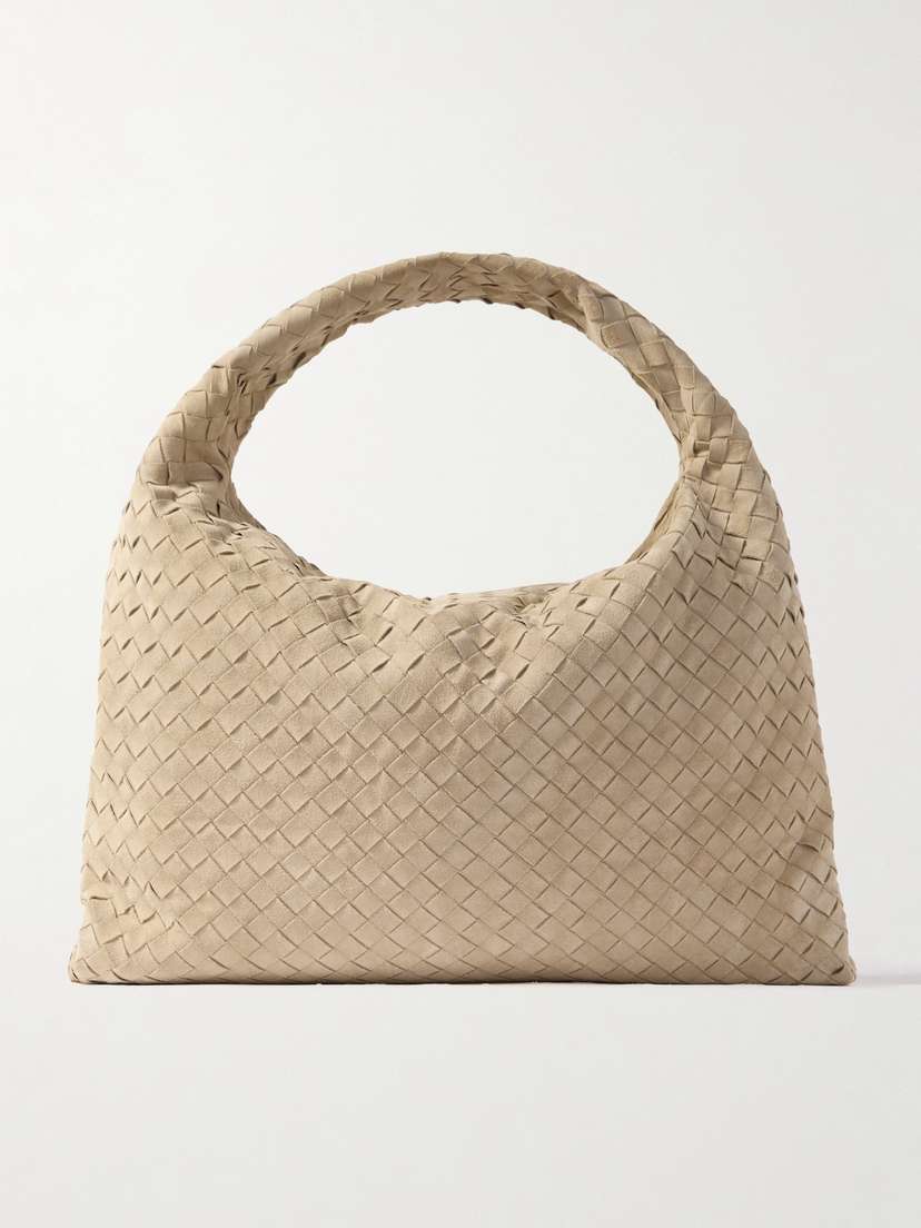Bottega Veneta Hop Large Intrecciato Suede Tote