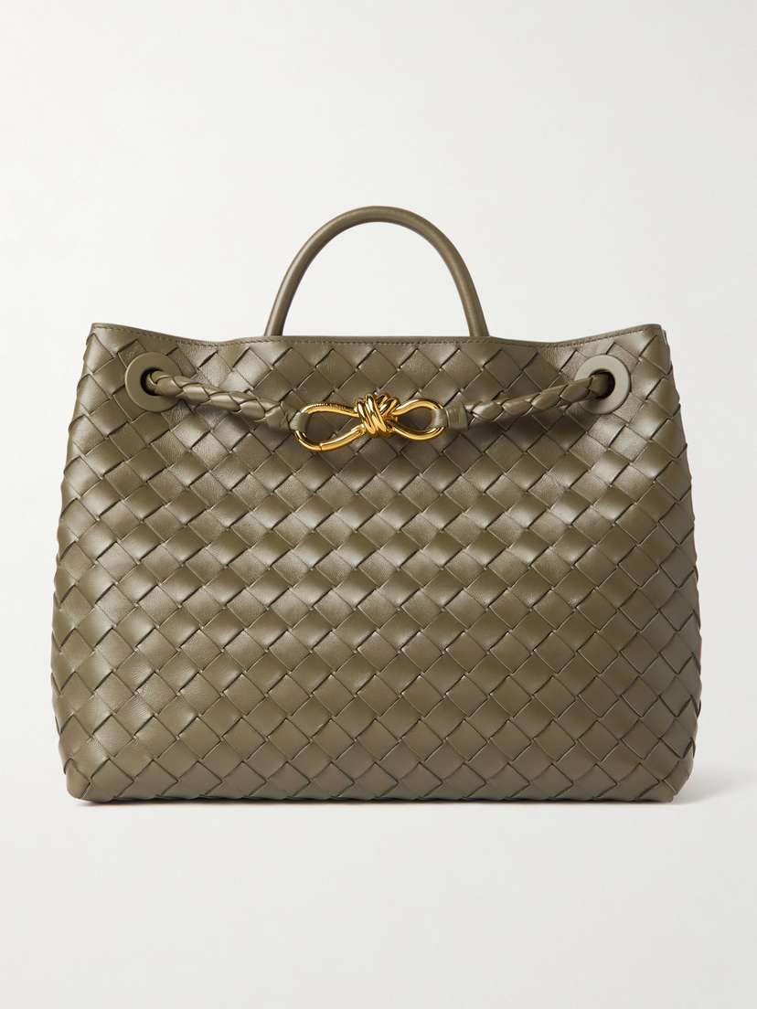 Bottega Veneta Andiamo Medium Intrecciato Leather Tote