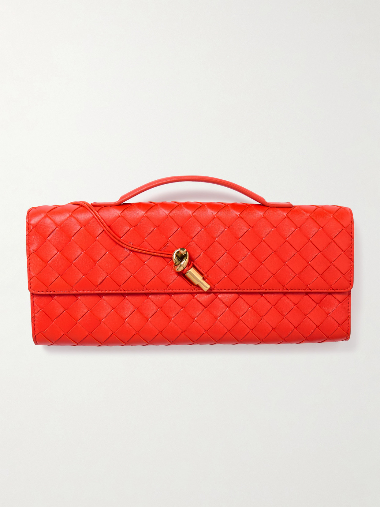 Bottega Veneta Andiamo Small Intrecciato Leather Clutch
