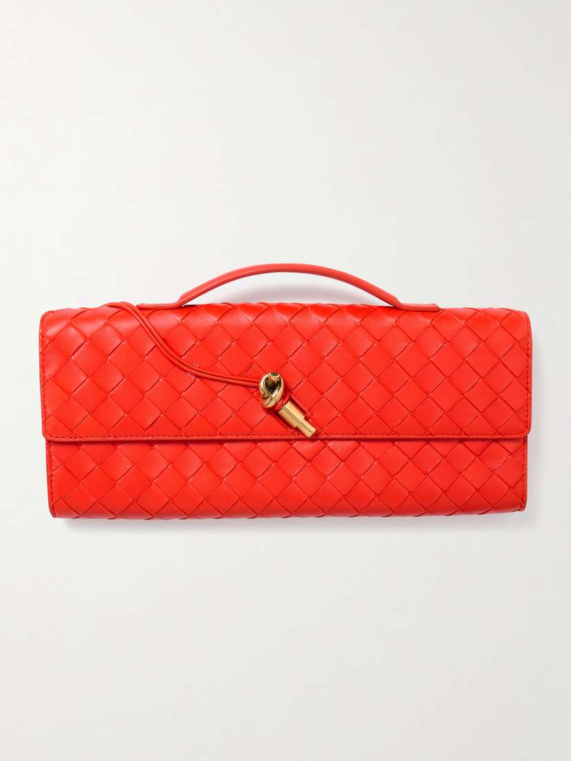 Bottega Veneta Andiamo Long Intrecciato Leather Clutch