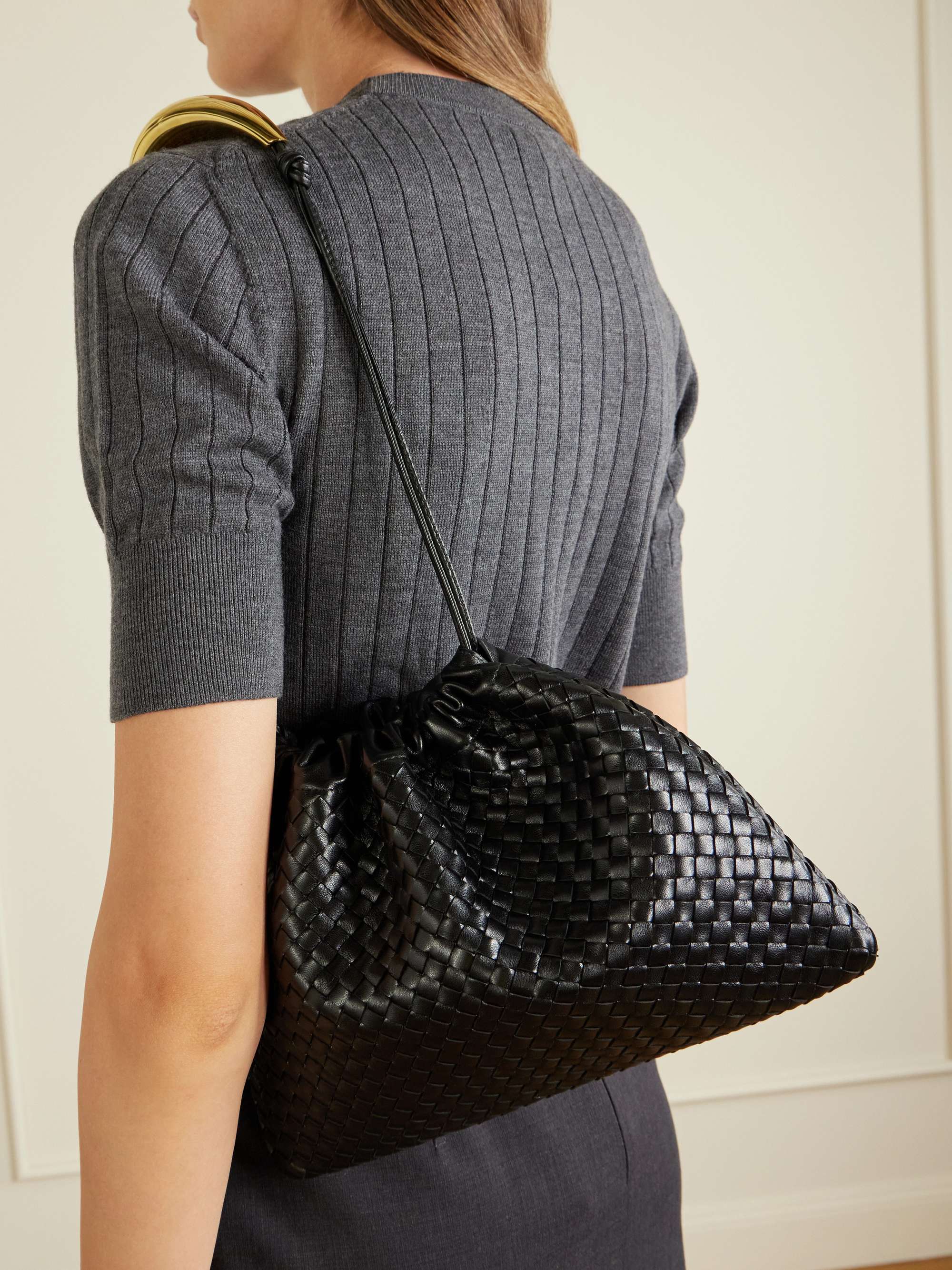 BOTTEGA VENETA Dustbag embellished intrecciato leather pouch | NET