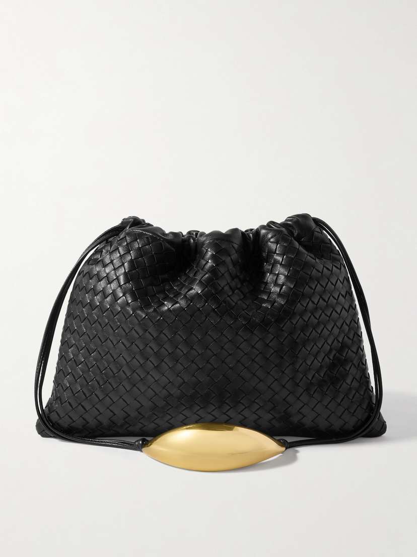 Bottega Veneta Dustbag Embellished Intrecciato Leather Pouch