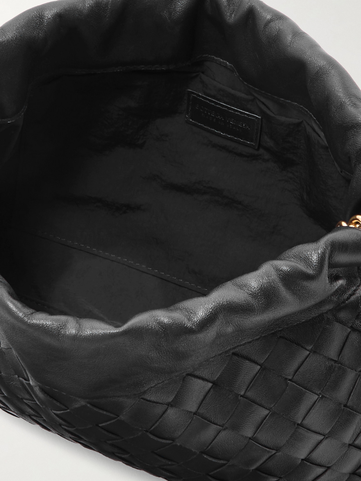 Bottega Veneta Dustbag Chain-embellished Intrecciato Leather Pouch