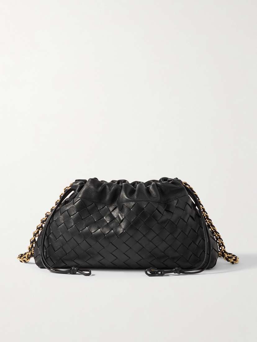 Bottega Veneta Dustbag Chain-embellished Intrecciato Leather Pouch