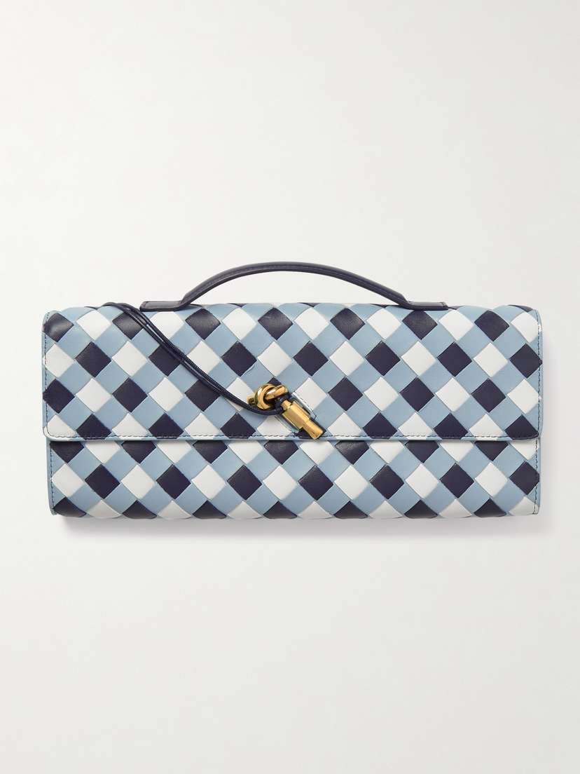 Bottega Veneta Andiamo Long Intrecciato Leather Clutch