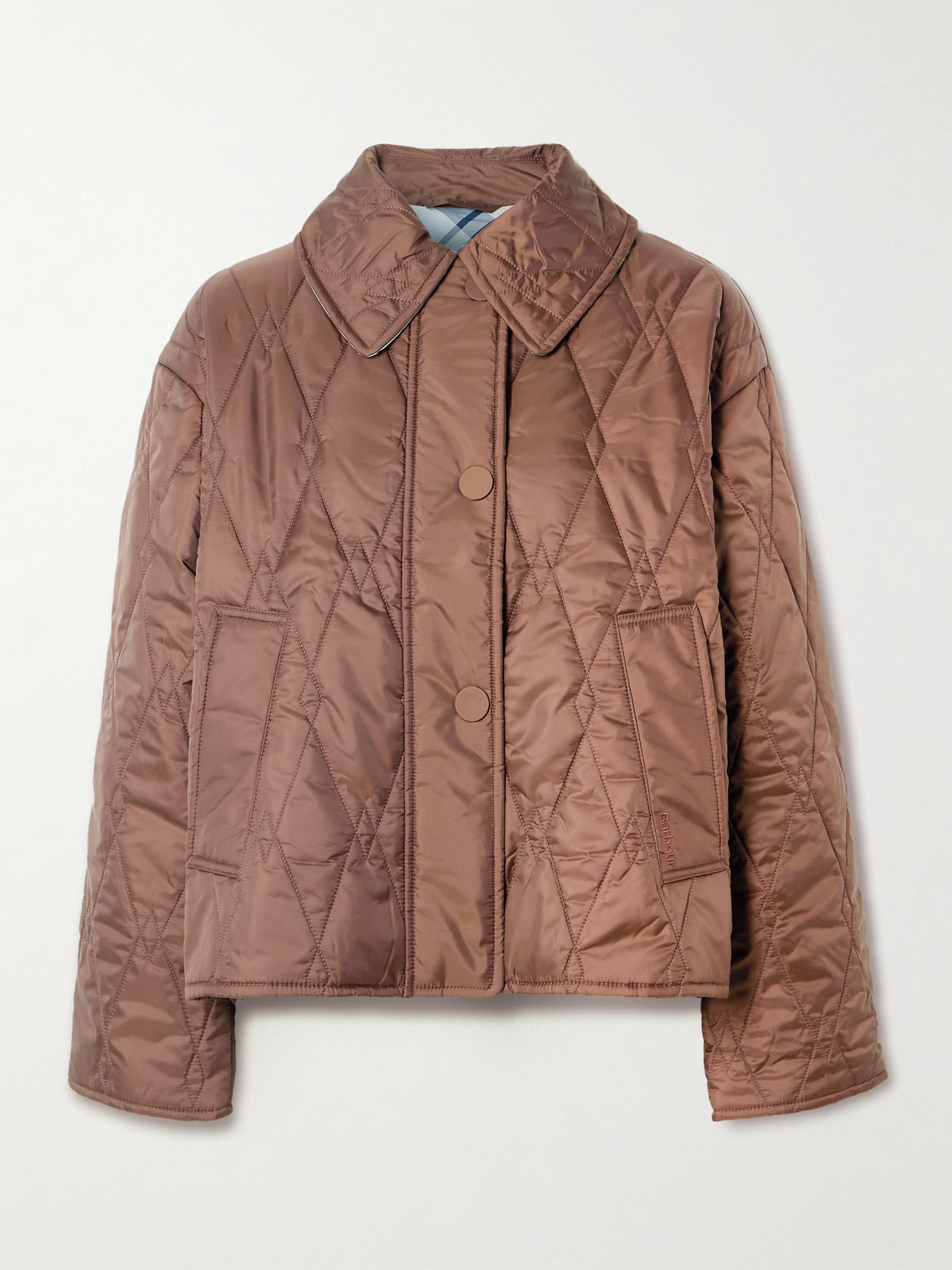 Barbour Bernadette Quilted Shell Jacket In Brown
