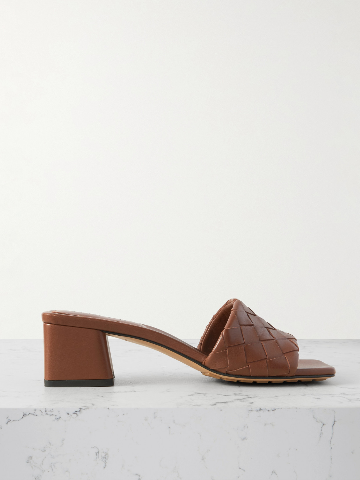 Bottega Veneta Riva Intrecciato Leather Mules