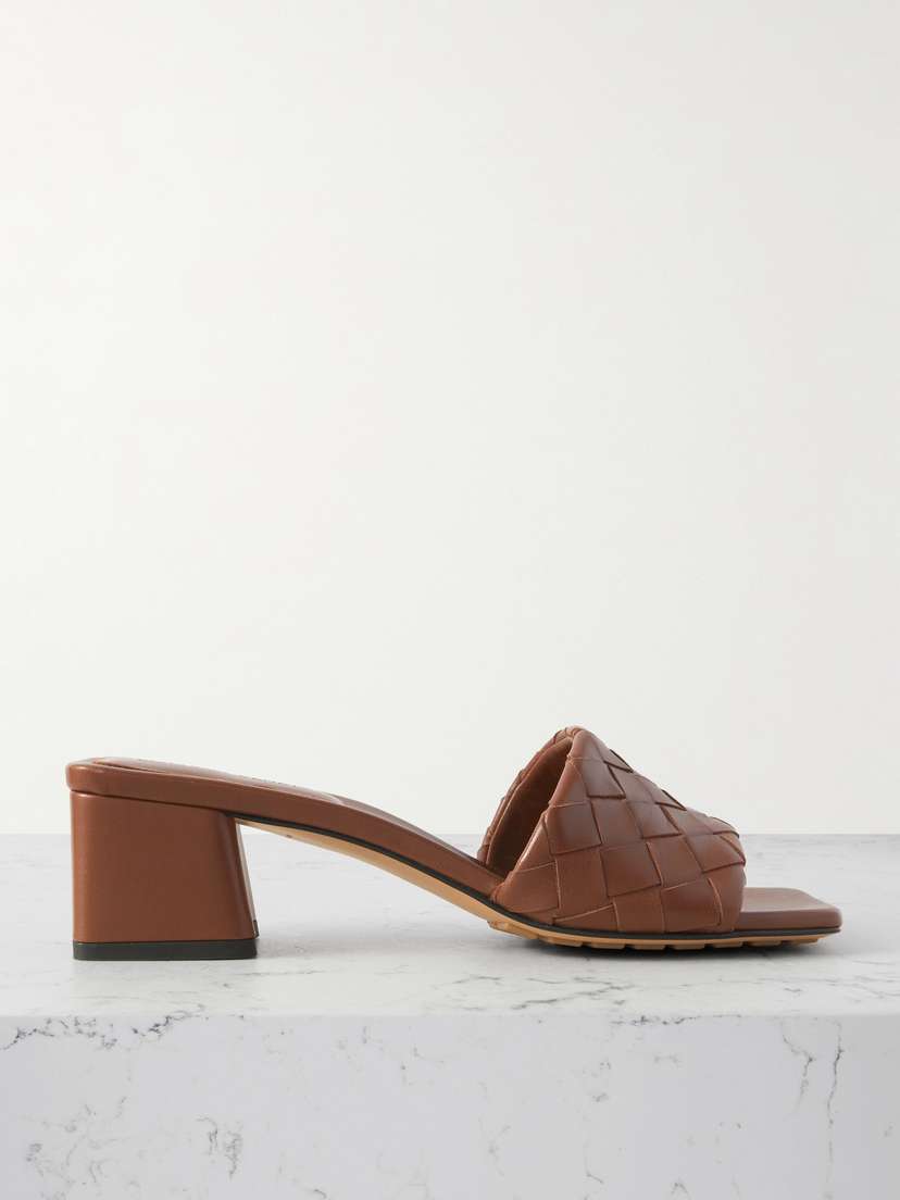 Bottega Veneta Riva Intrecciato Leather Mules