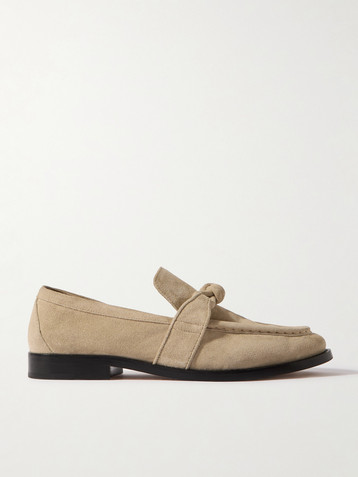 Bottega Veneta Astaire embellished suede loafers