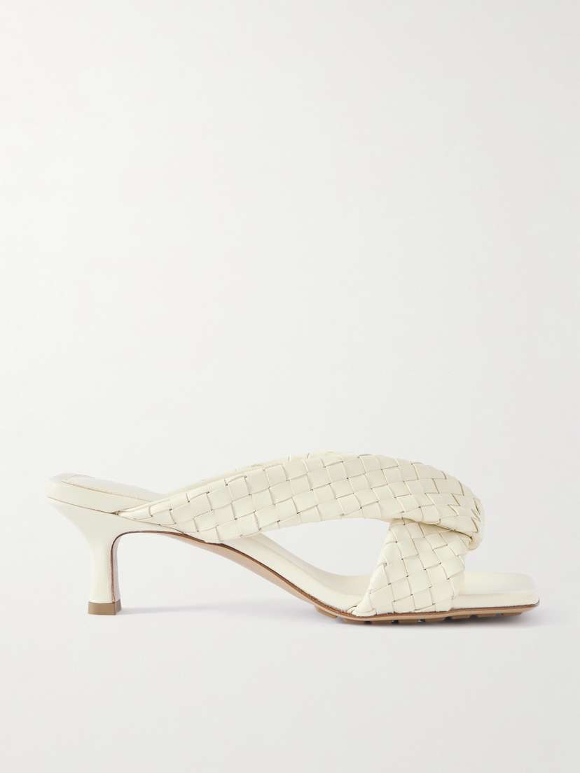 Bottega Veneta Riva Intrecciato Leather Mules