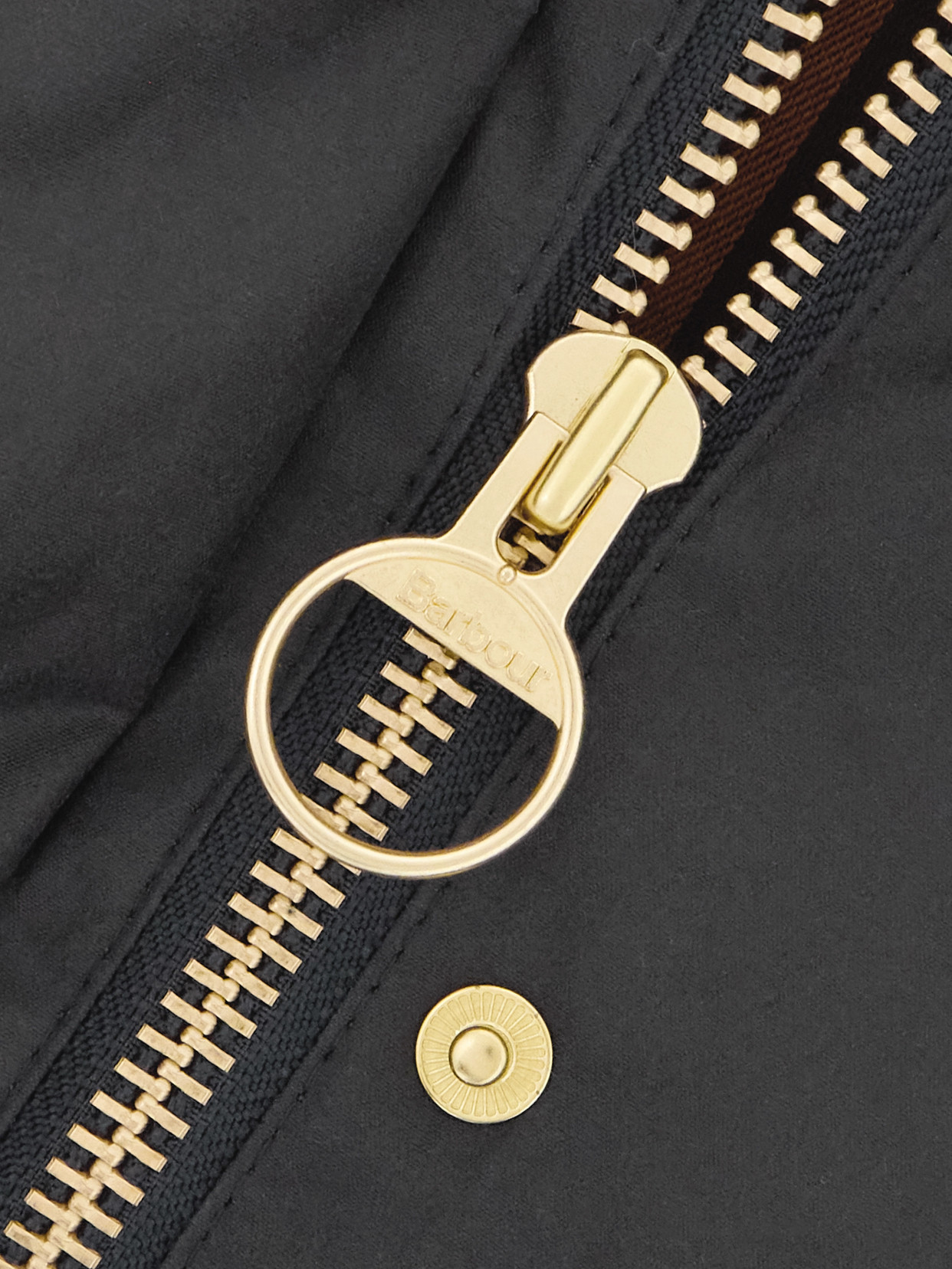 Cropped Corduroy-Trimmed Waxed Cotton Jacket
