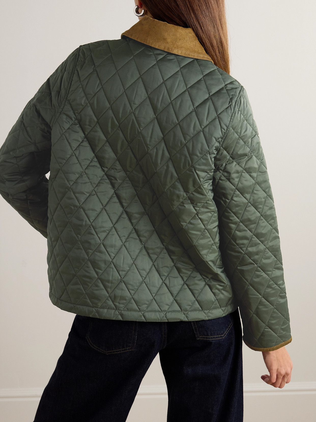 Liddesdal Corduroy-Trimmed Quilted Jacket