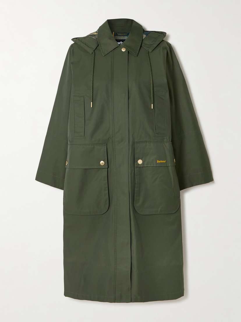 Barbour Maude Hooded Waxed Cotton-blend Coat