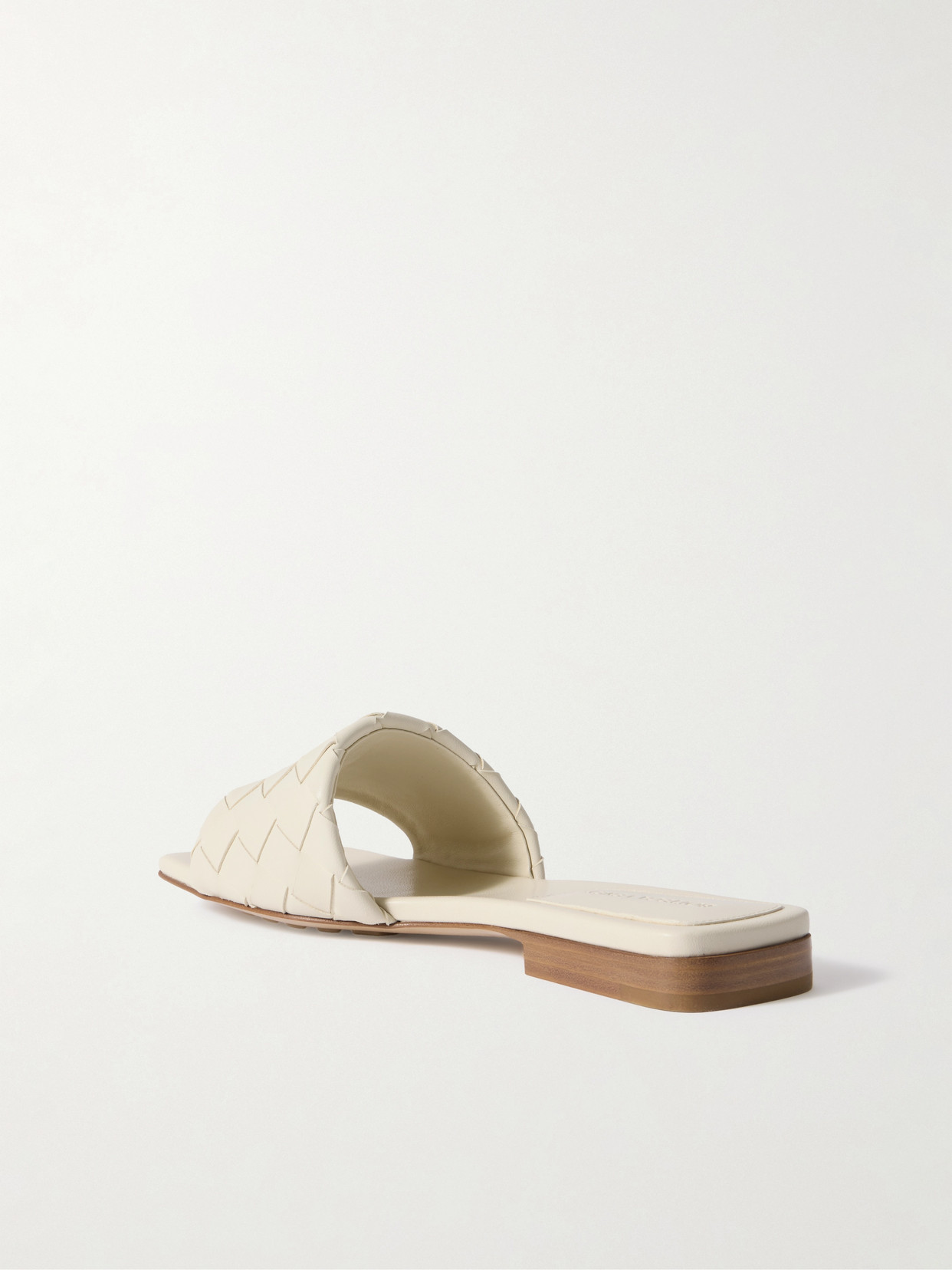 Bottega Veneta Women Ivory Leather Parco Slippers In White