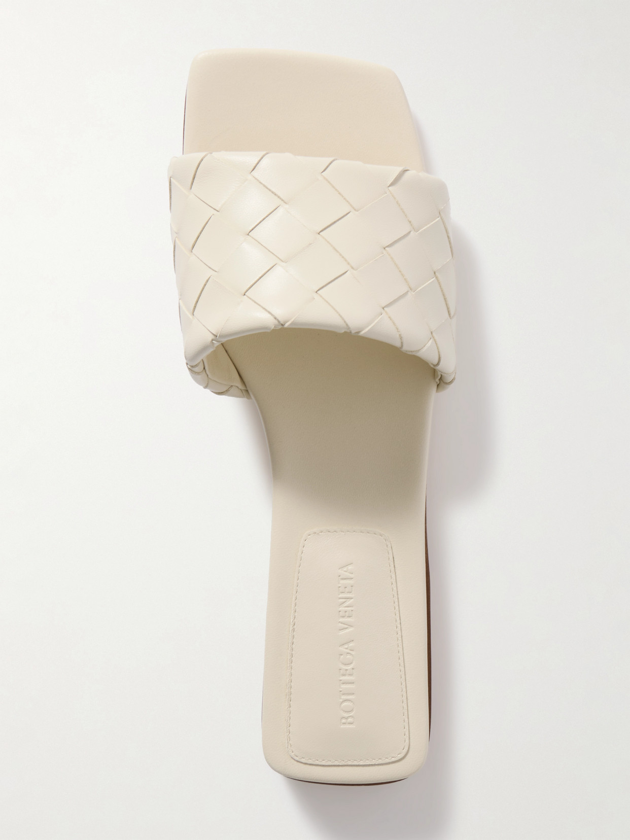Bottega Veneta Women Ivory Leather Parco Slippers In White