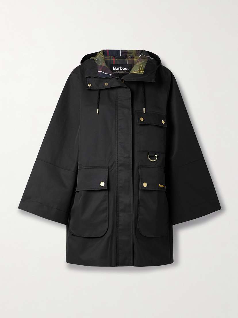 Barbour Arla Hooded Waxed Cotton-blend Coat